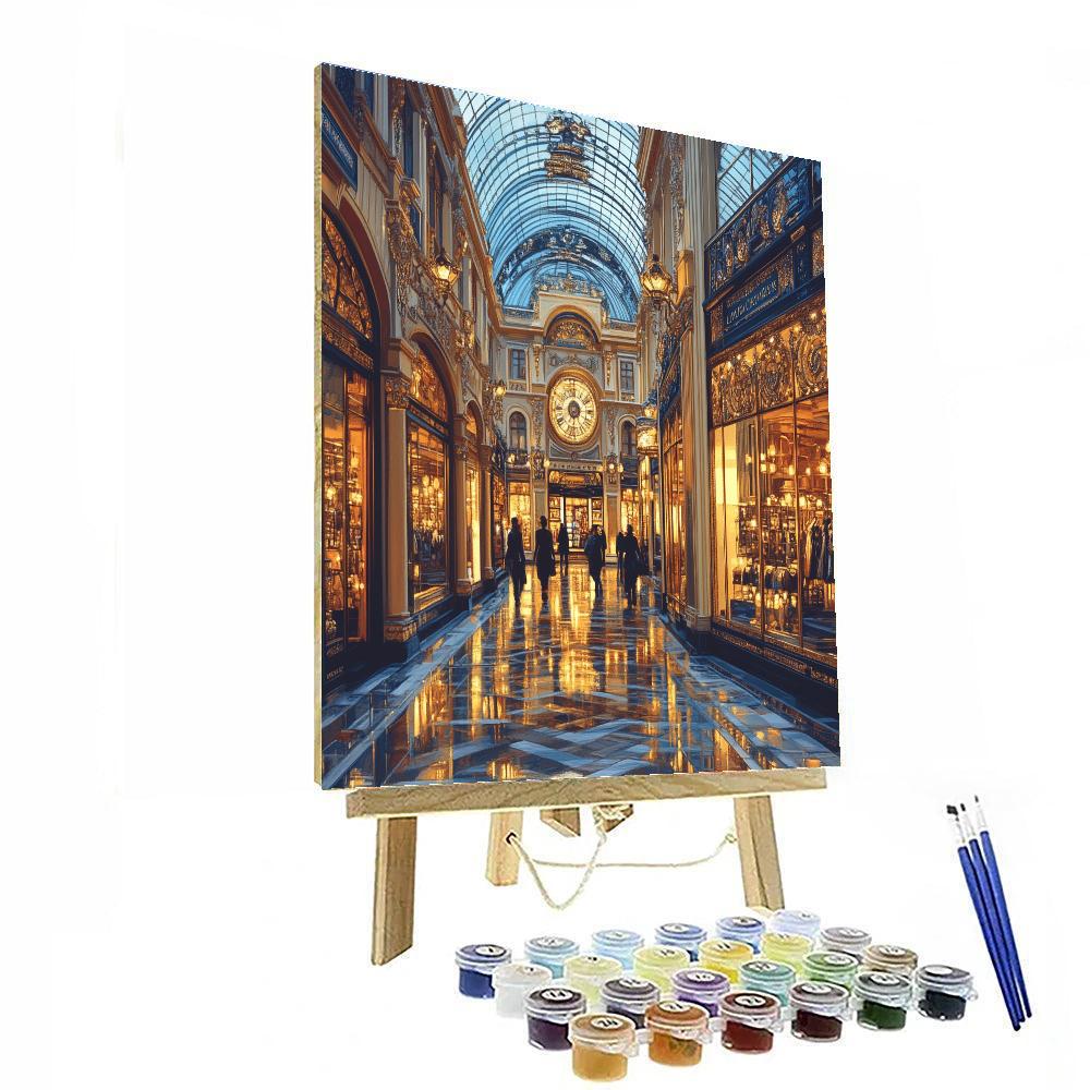 Galleria Vittorio Emanuele Light Arcade Milan Italy Painting by numbers kit