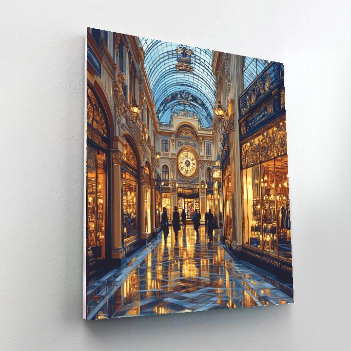 Galleria Vittorio Emanuele Light Arcade Milan Italy Painting by numbers kit