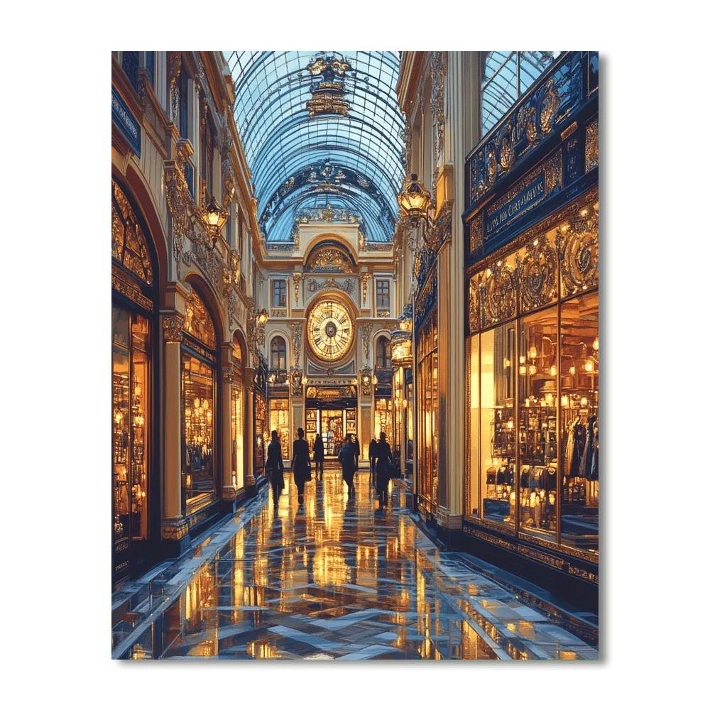 Galleria Vittorio Emanuele Light Arcade Milan Italy Painting by numbers kit