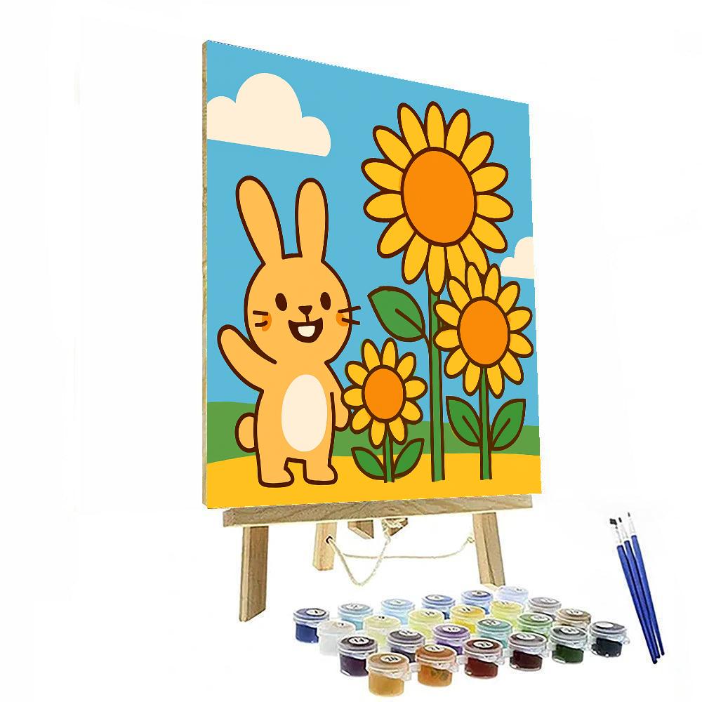 Sunflower Solar Rabbit DIY paint by numbers