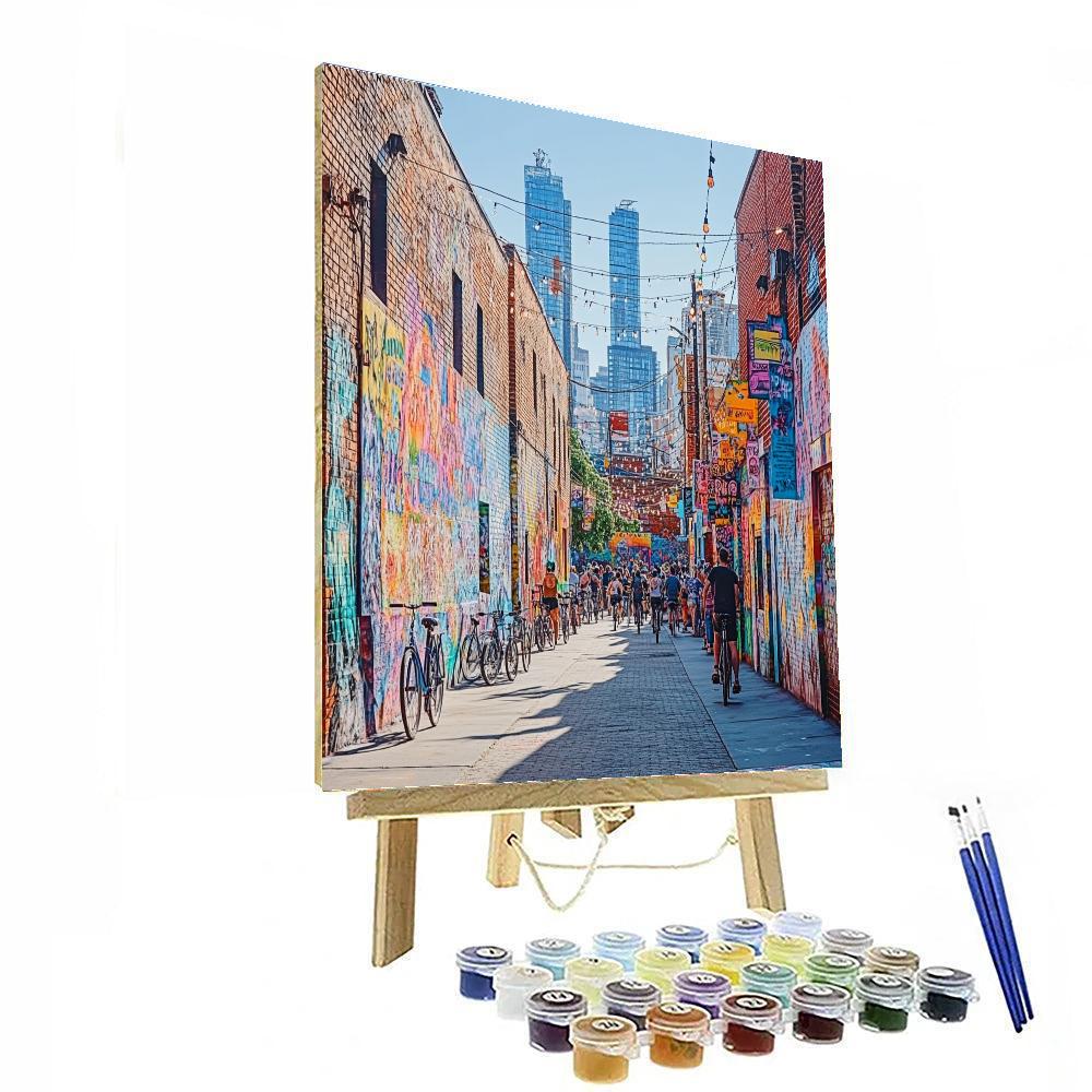 Kreuzberg Street Art Alley Berlin Germany Number painting