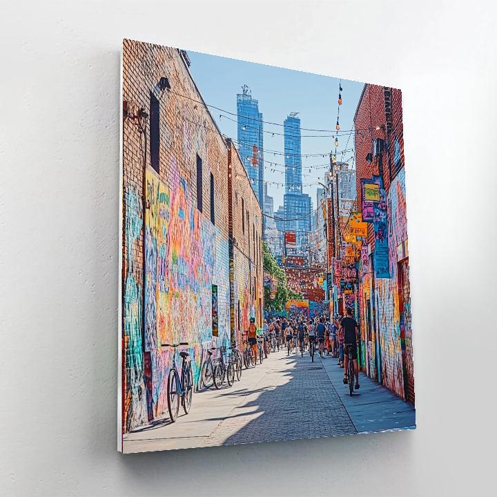 Kreuzberg Street Art Alley Berlin Germany Number painting