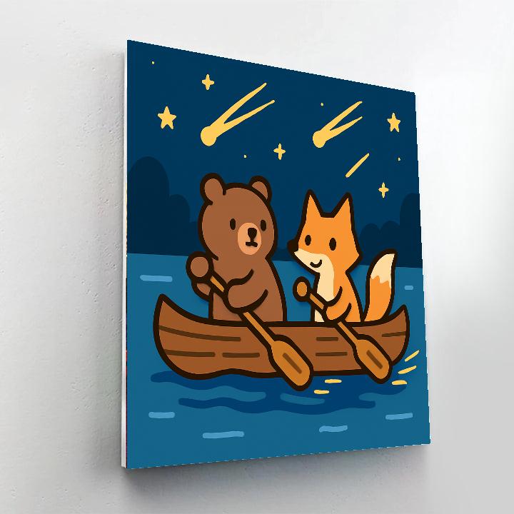 Comet Canoe Adventure paint by color