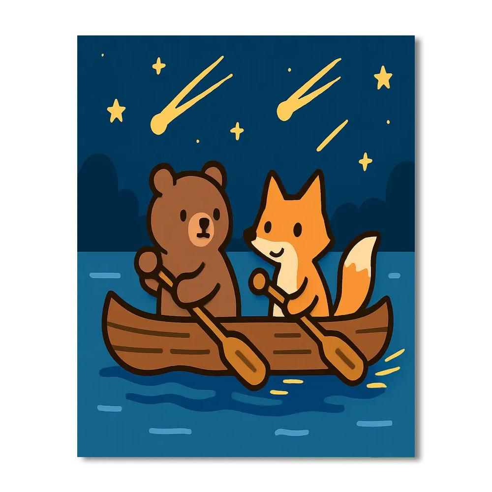 Comet Canoe Adventure paint by color