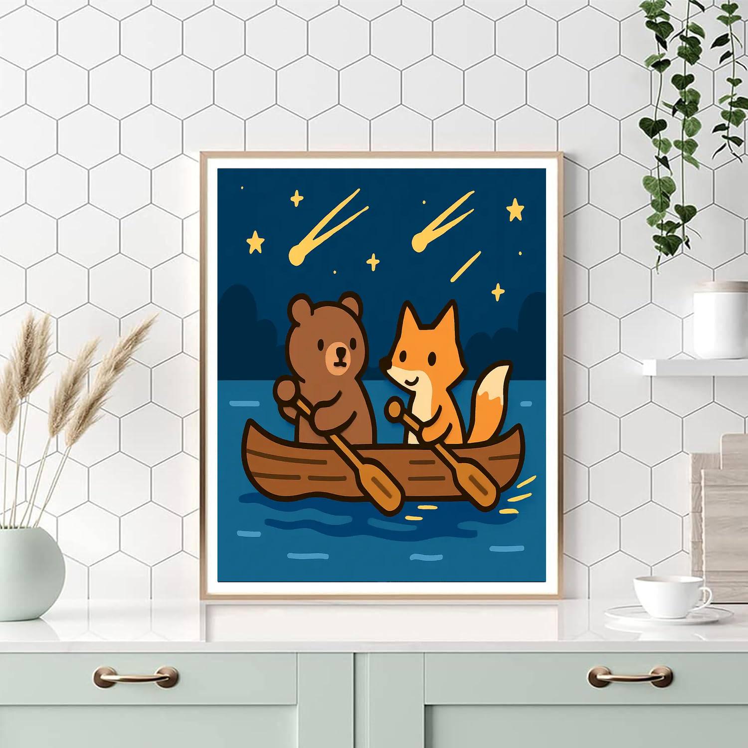 Comet Canoe Adventure paint by color