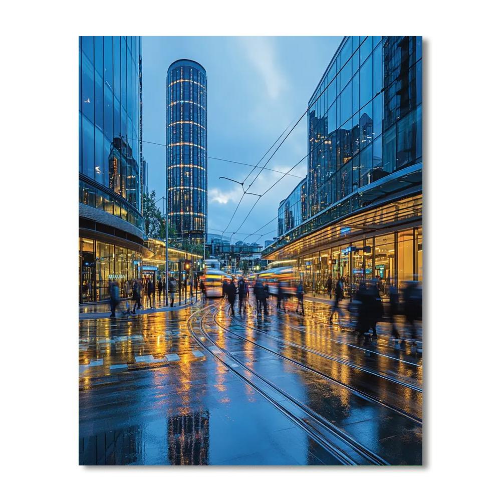 Potsdamer Platz Modern Square Berlin Germany Number painting