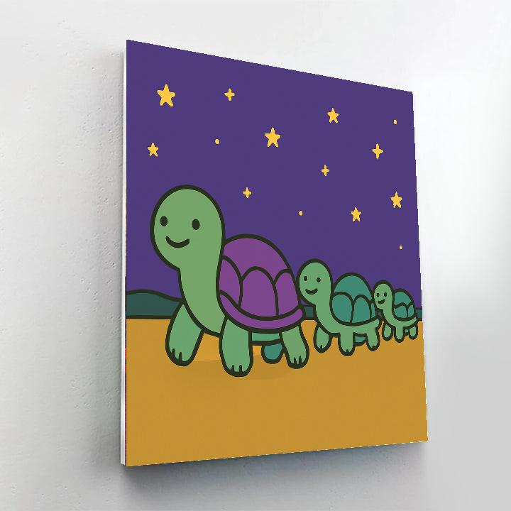 Twilight Turtle Train Number painting