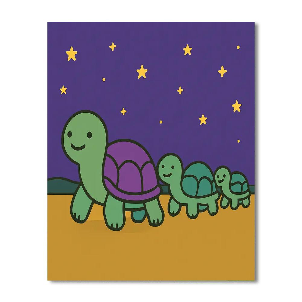 Twilight Turtle Train Number painting
