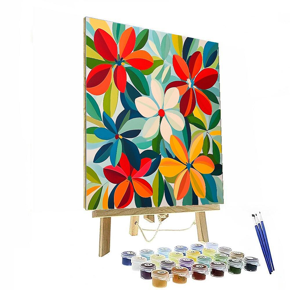 Henri Matisse Inspired Bold Floral Patterns painting number kit