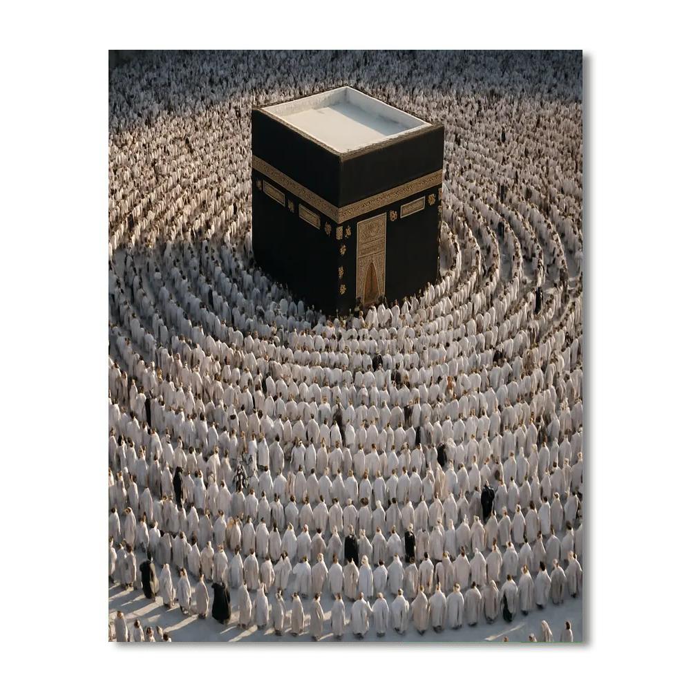 Hajj Pilgrims At Tawaf painting number kit