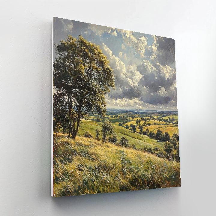 John Constable Inspired Countryside Storm paint by number