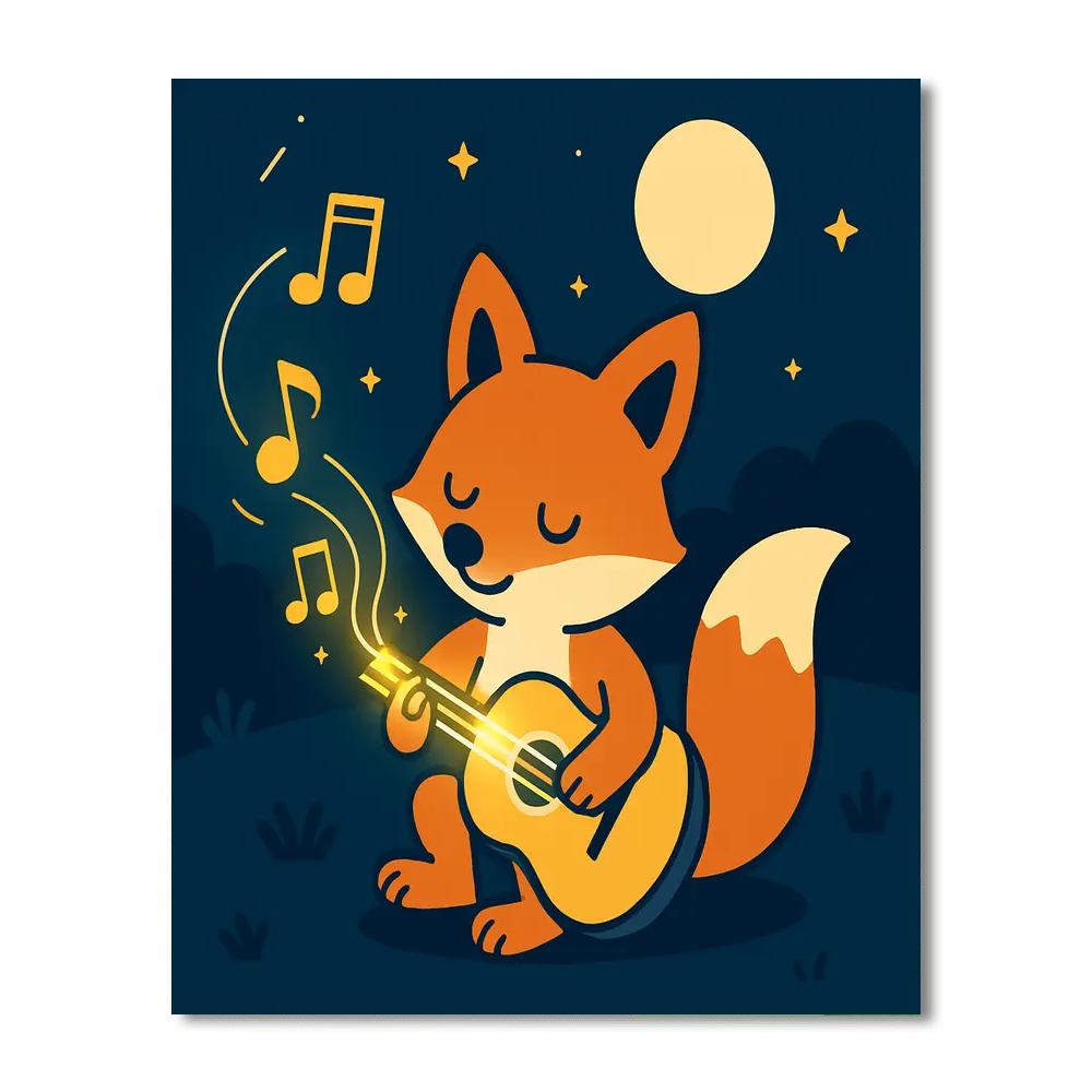 Moonbeam Music Fox DIY paint by numbers