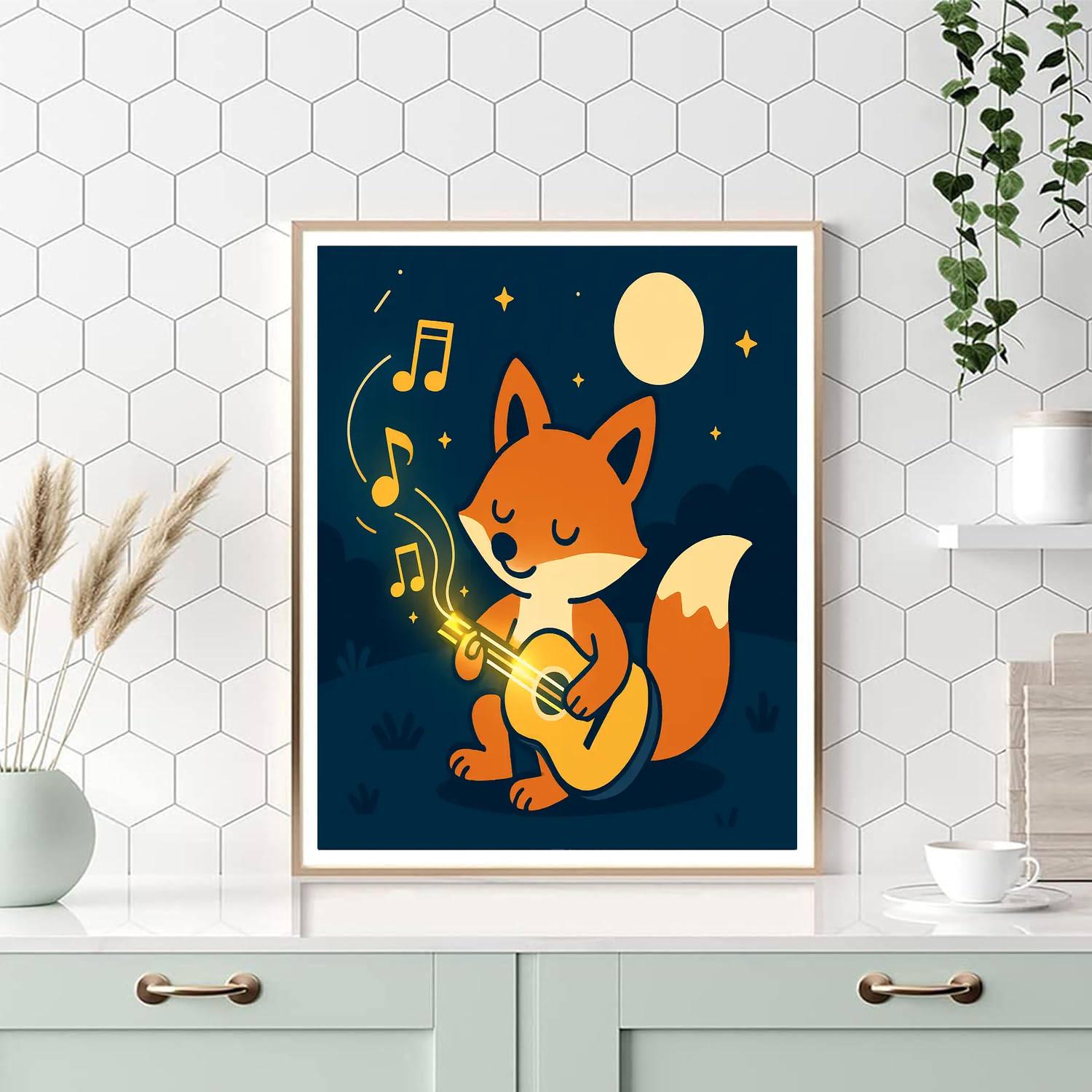 Moonbeam Music Fox DIY paint by numbers