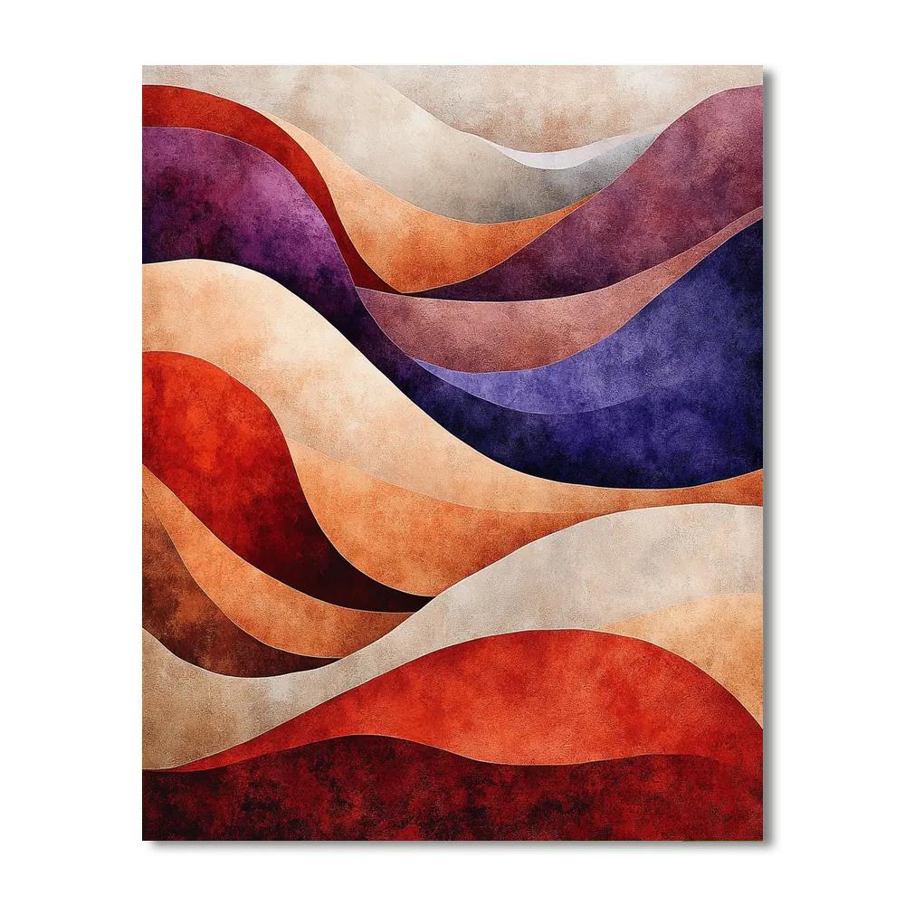 Georgia O’Keeffe Inspired Abstract Desert Shapes Paint by numbers kits
