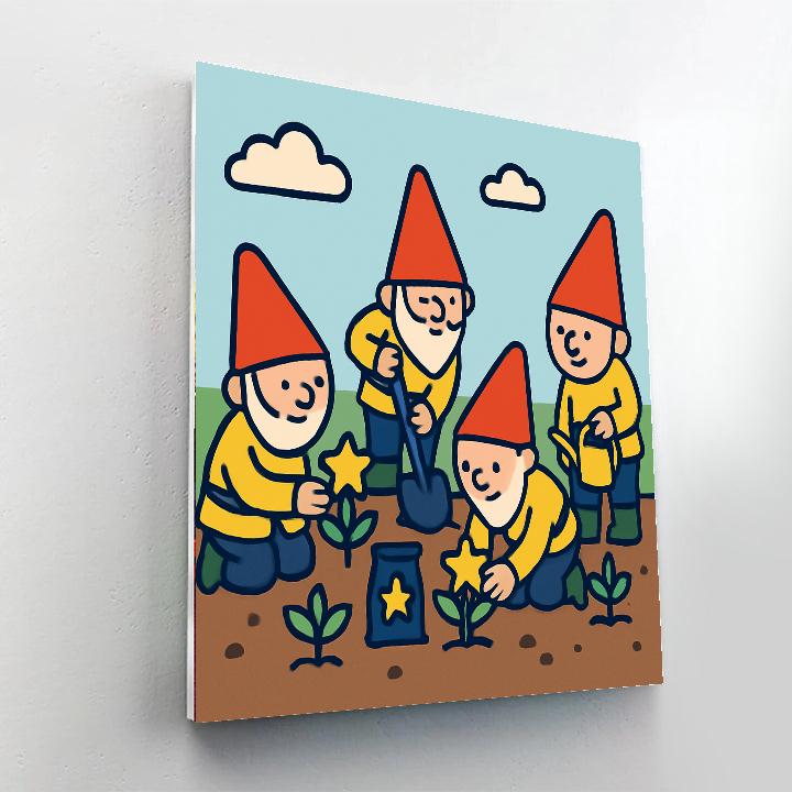 Galaxy Garden Gnomes Paint by numbers kits