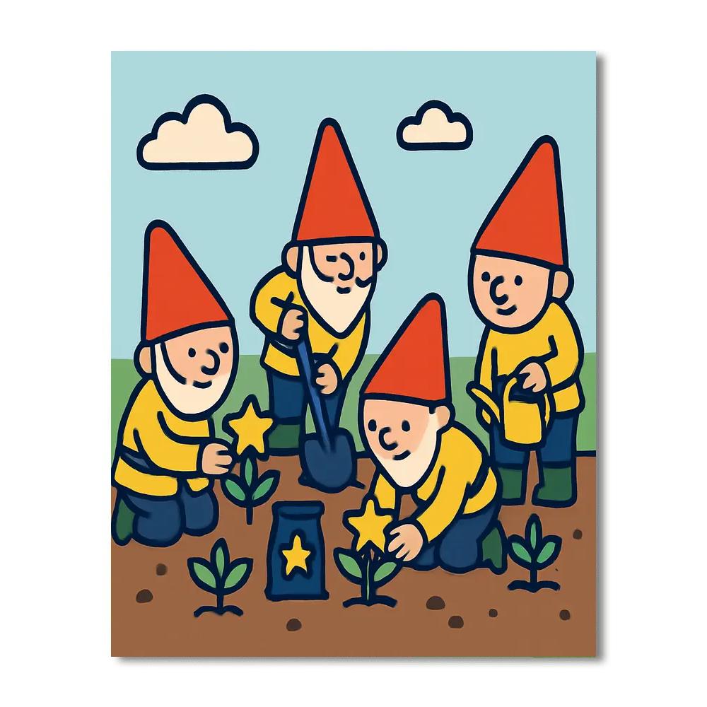 Galaxy Garden Gnomes Paint by numbers kits
