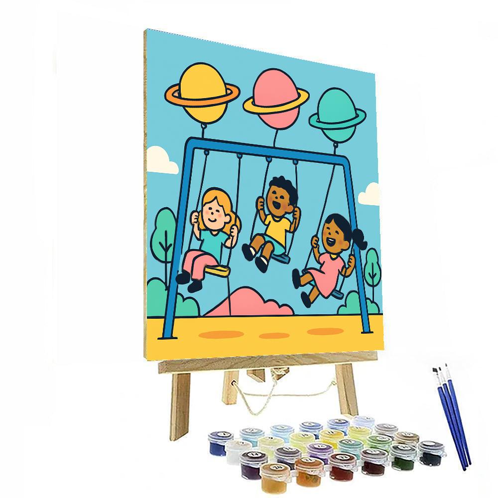 Pocket Planets Playground DIY paint by numbers