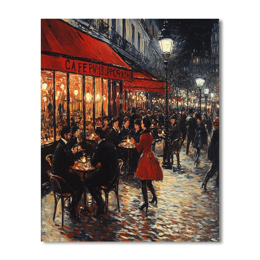 Henri De Toulouse-Lautrec Inspired Vintage Paris Cafe Number painting