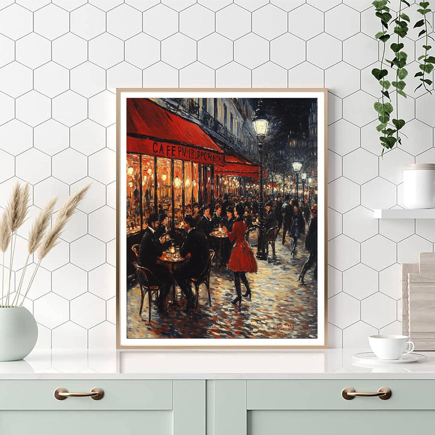 Henri De Toulouse-Lautrec Inspired Vintage Paris Cafe Number painting
