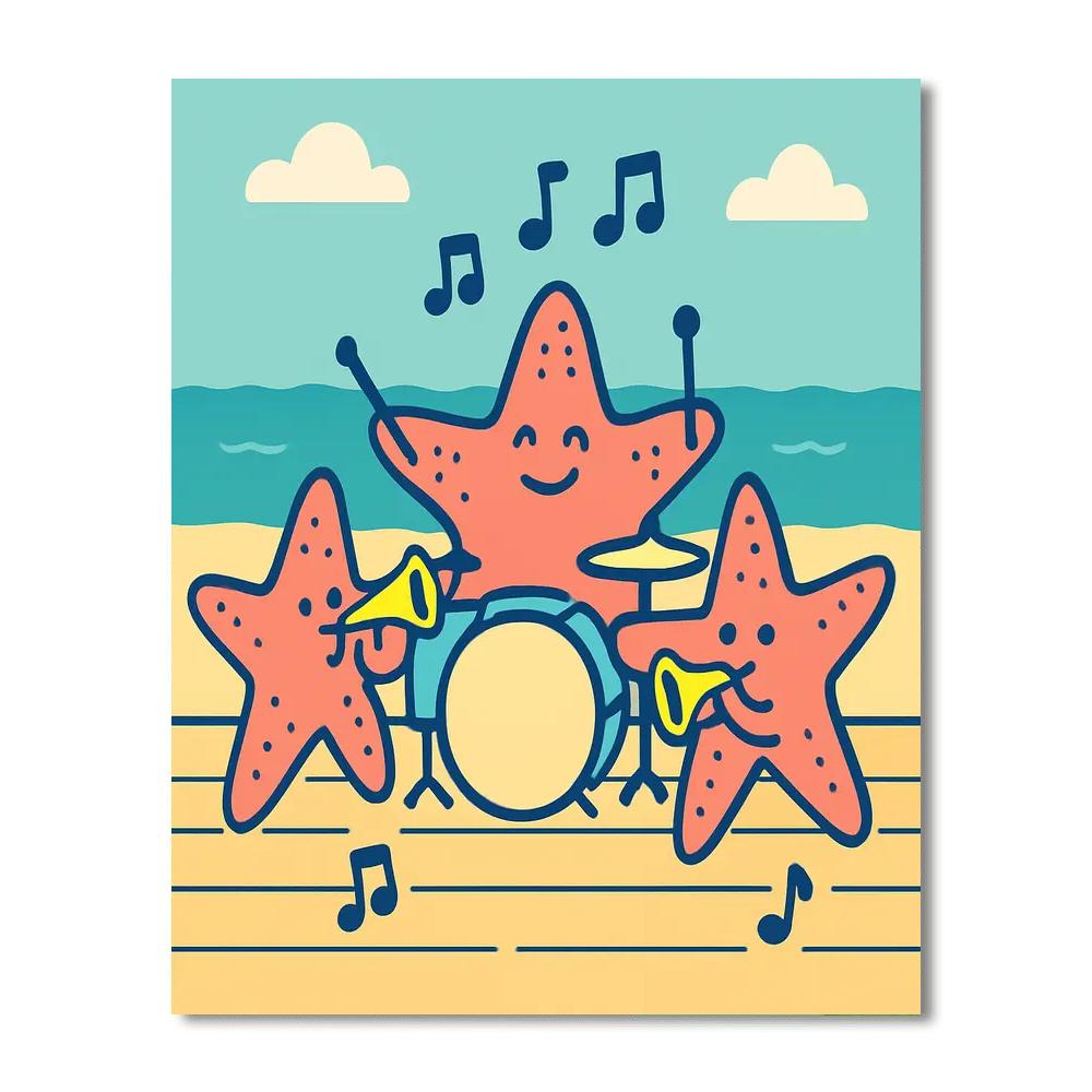 Starfish Street Band paint by numbers