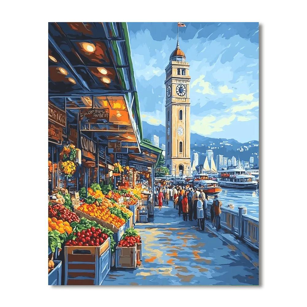 Ferry Building Marketplace San Francisco United States Paint by numbers art