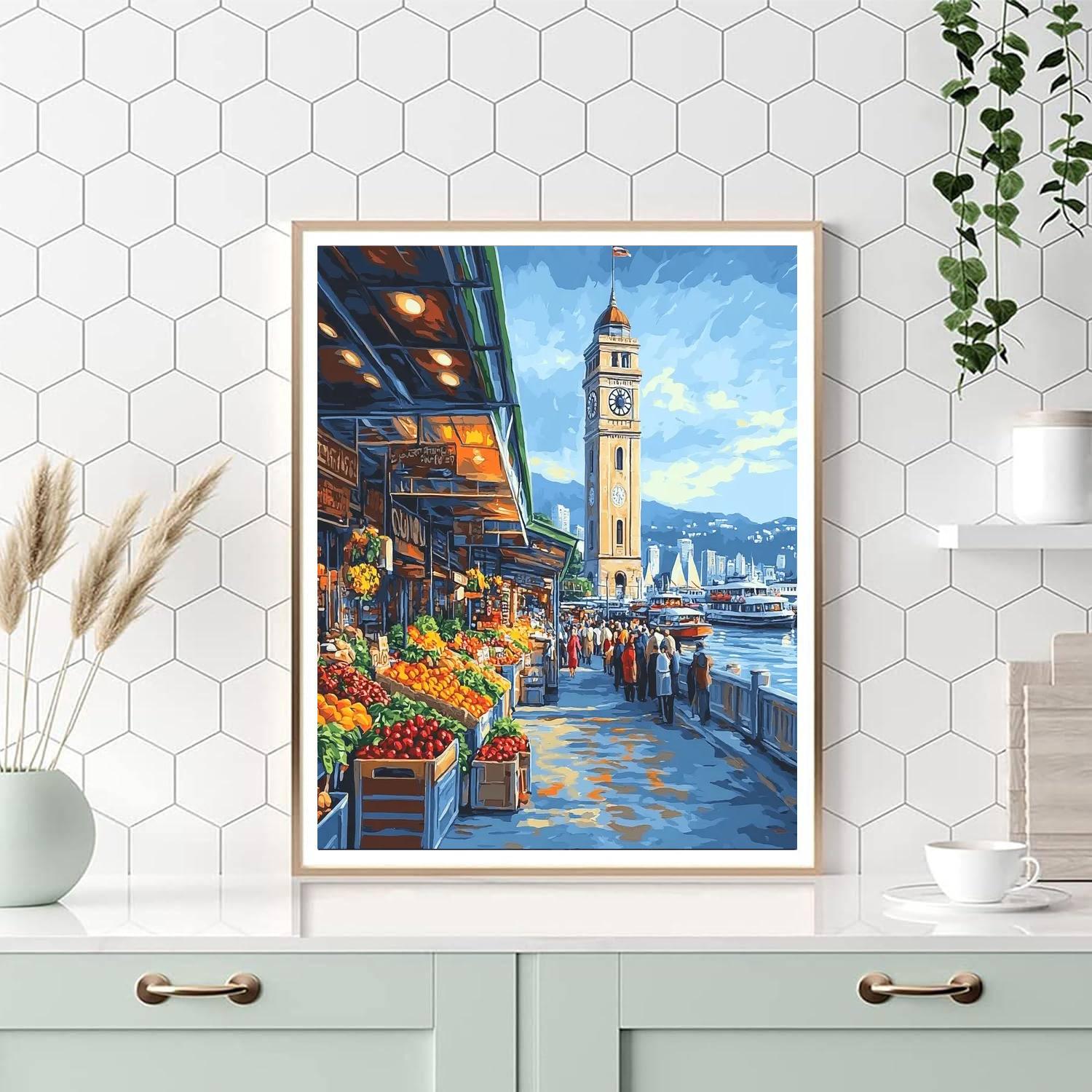 Ferry Building Marketplace San Francisco United States Paint by numbers art