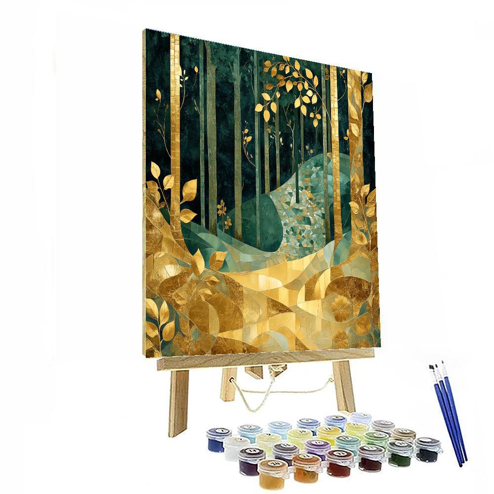 Gustav Klimt Inspired Mythical Forest Spirits Paint by numbers art