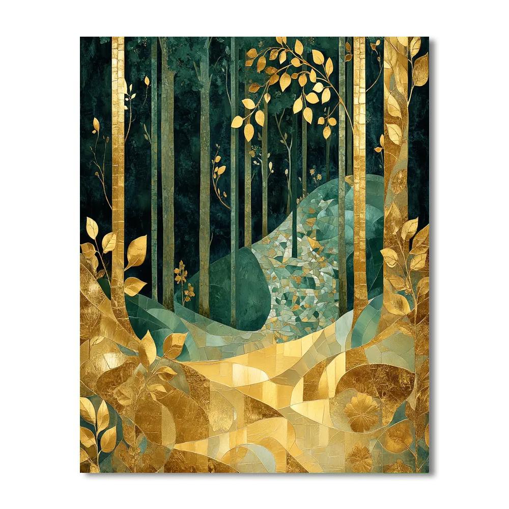 Gustav Klimt Inspired Mythical Forest Spirits Paint by numbers art