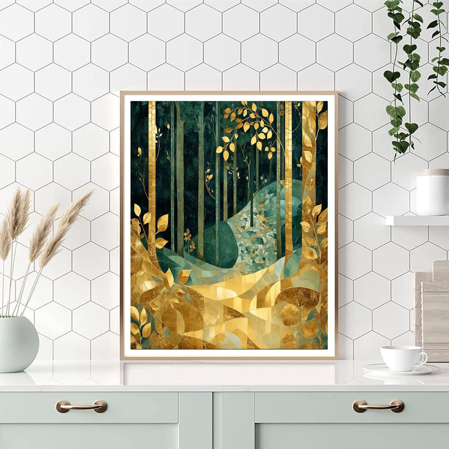 Gustav Klimt Inspired Mythical Forest Spirits Paint by numbers art