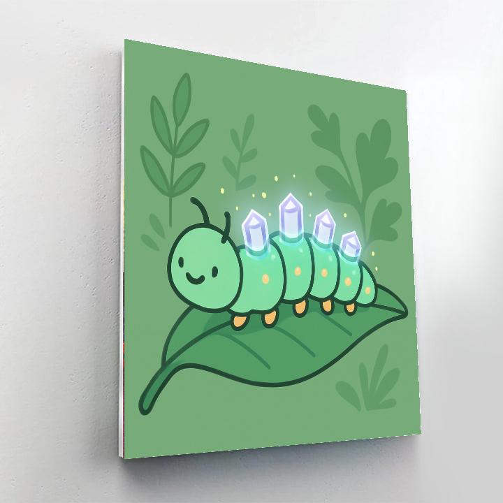 Crystal Comet Caterpillar Number painting
