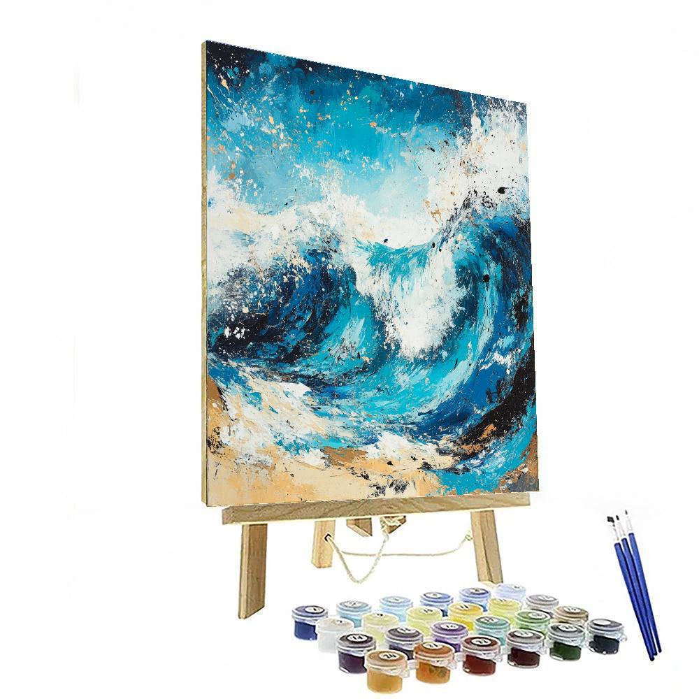 Jackson Pollock Inspired Ocean Waves Paint by numbers kits
