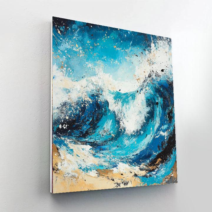 Jackson Pollock Inspired Ocean Waves Paint by numbers kits