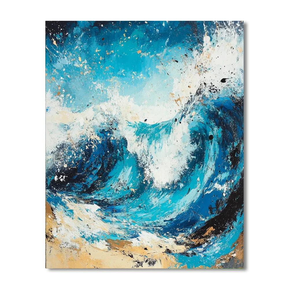 Jackson Pollock Inspired Ocean Waves Paint by numbers kits