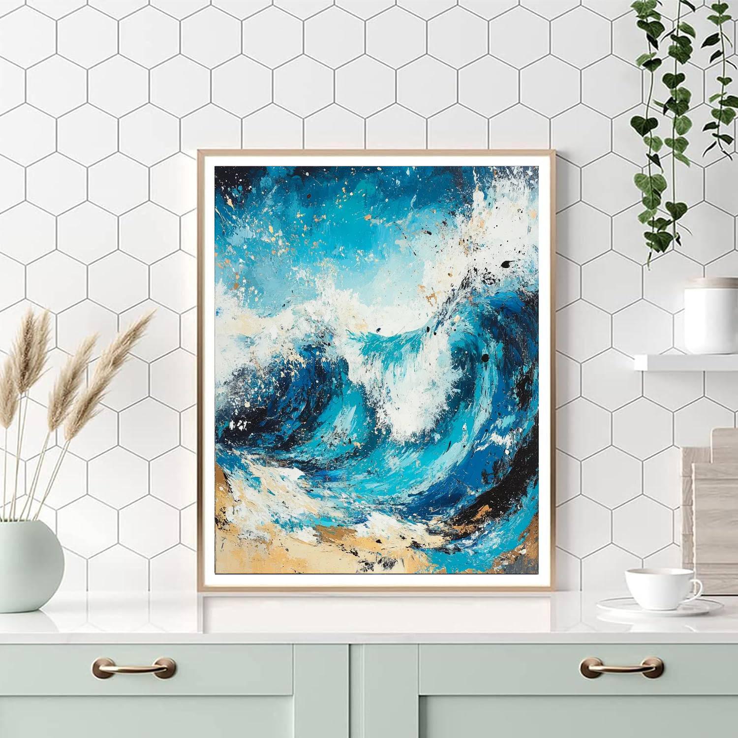 Jackson Pollock Inspired Ocean Waves Paint by numbers kits
