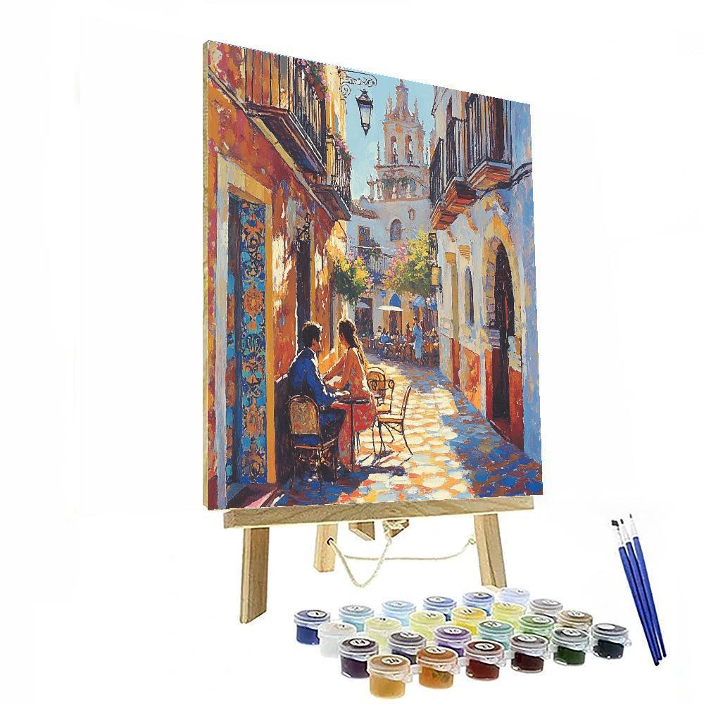 Flamenco Quarter Streets Seville Spain Paint by numbers kits