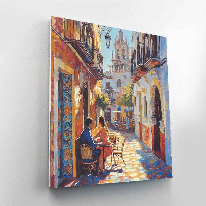 Flamenco Quarter Streets Seville Spain Paint by numbers kits