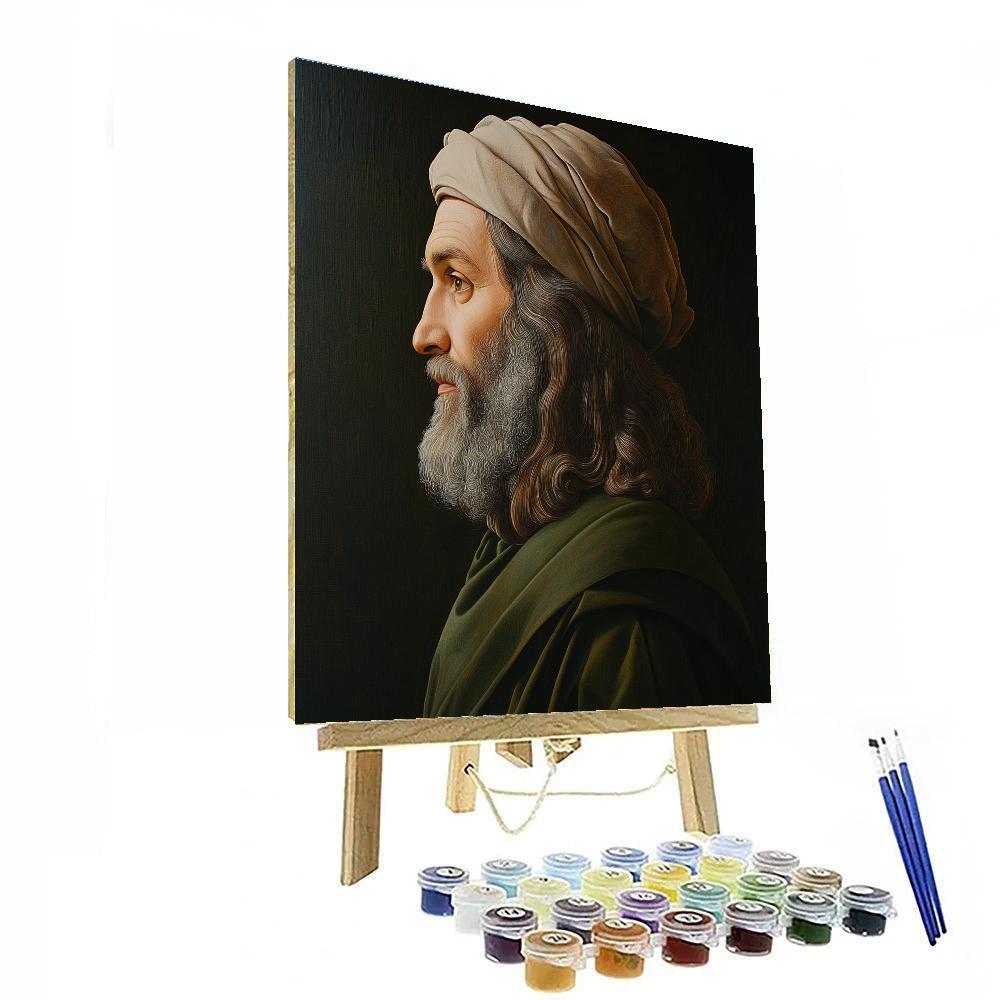 Leonardo Da Vinci Inspired Renaissance Portrait Of A Scientist paint by number