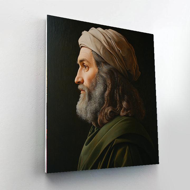 Leonardo Da Vinci Inspired Renaissance Portrait Of A Scientist paint by number