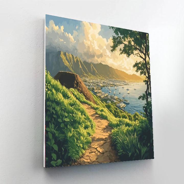 Mount Eden Lookout Auckland New Zealand paint by number