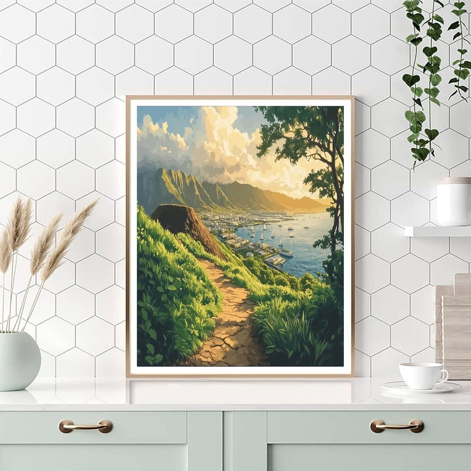 Mount Eden Lookout Auckland New Zealand paint by number