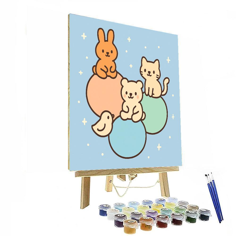 Pebble Planet Pals Paint by numbers art