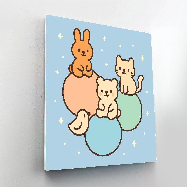 Pebble Planet Pals Paint by numbers art