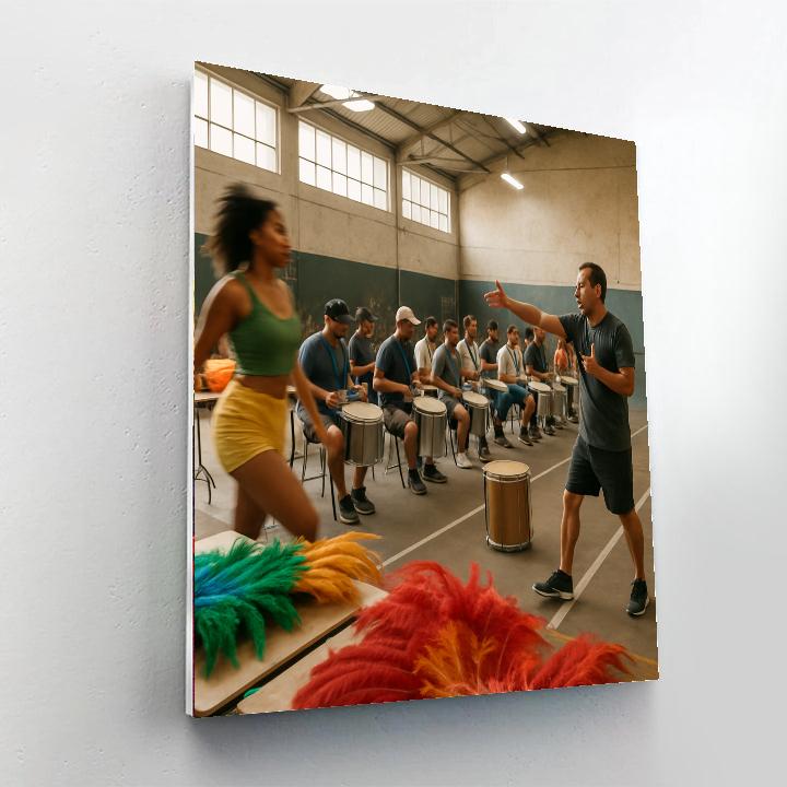 Carnival Samba School Rehearsal paint by color