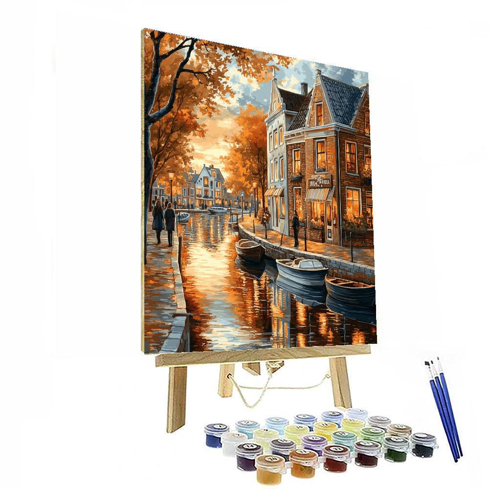 Old Town Harbor Stockholm Sweden painting number kit