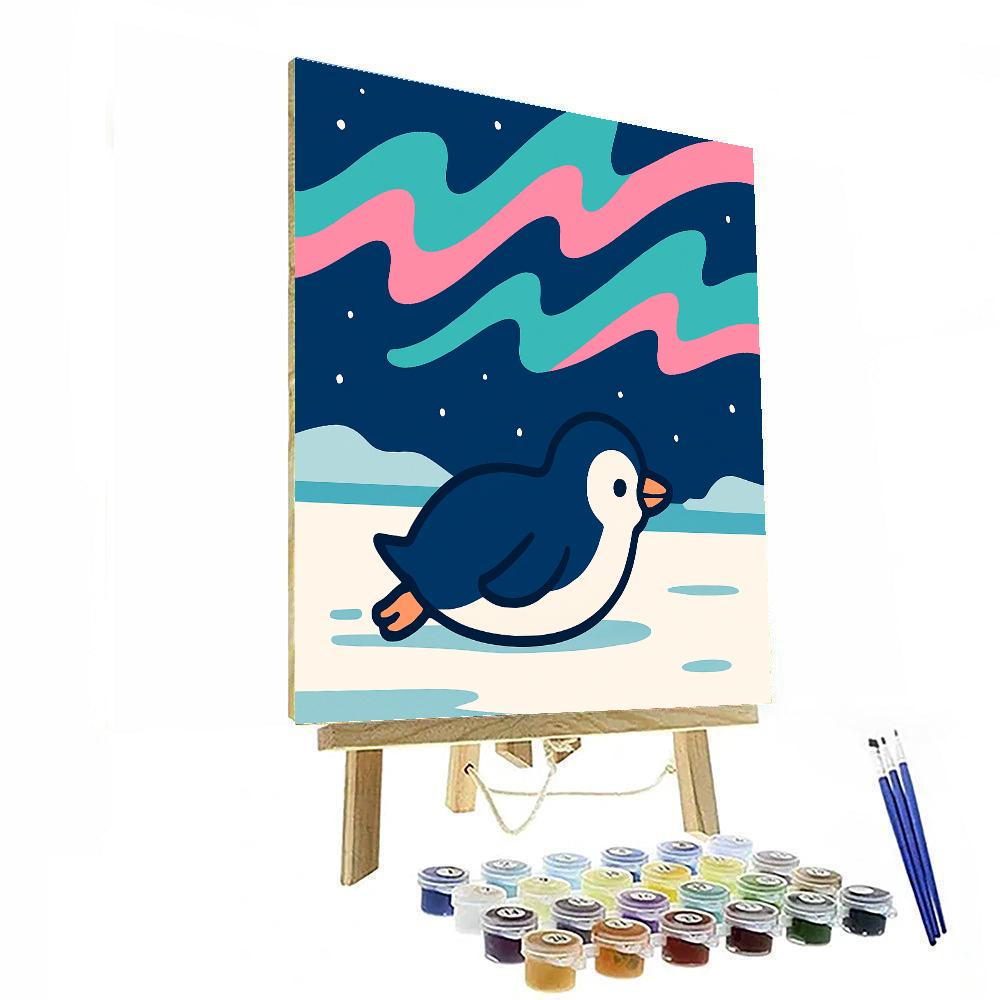 Polar Light Penguin paint by color