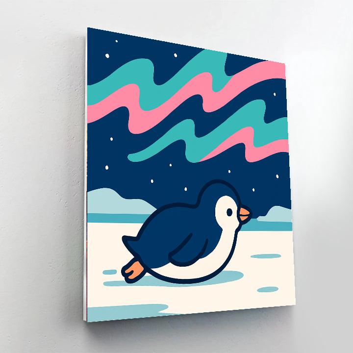 Polar Light Penguin paint by color