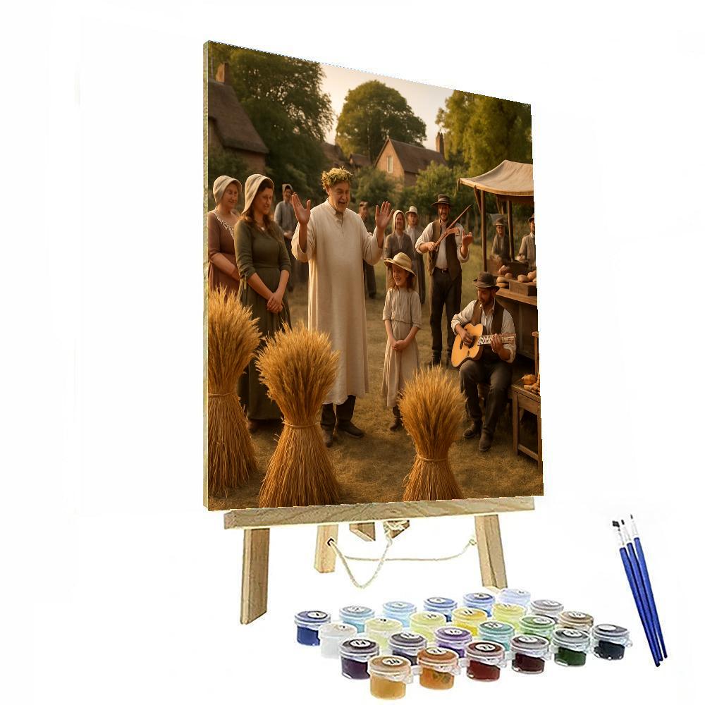 Lammas Harvest Blessing In Village paint by numbers
