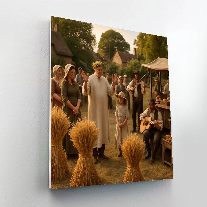 Lammas Harvest Blessing In Village paint by numbers