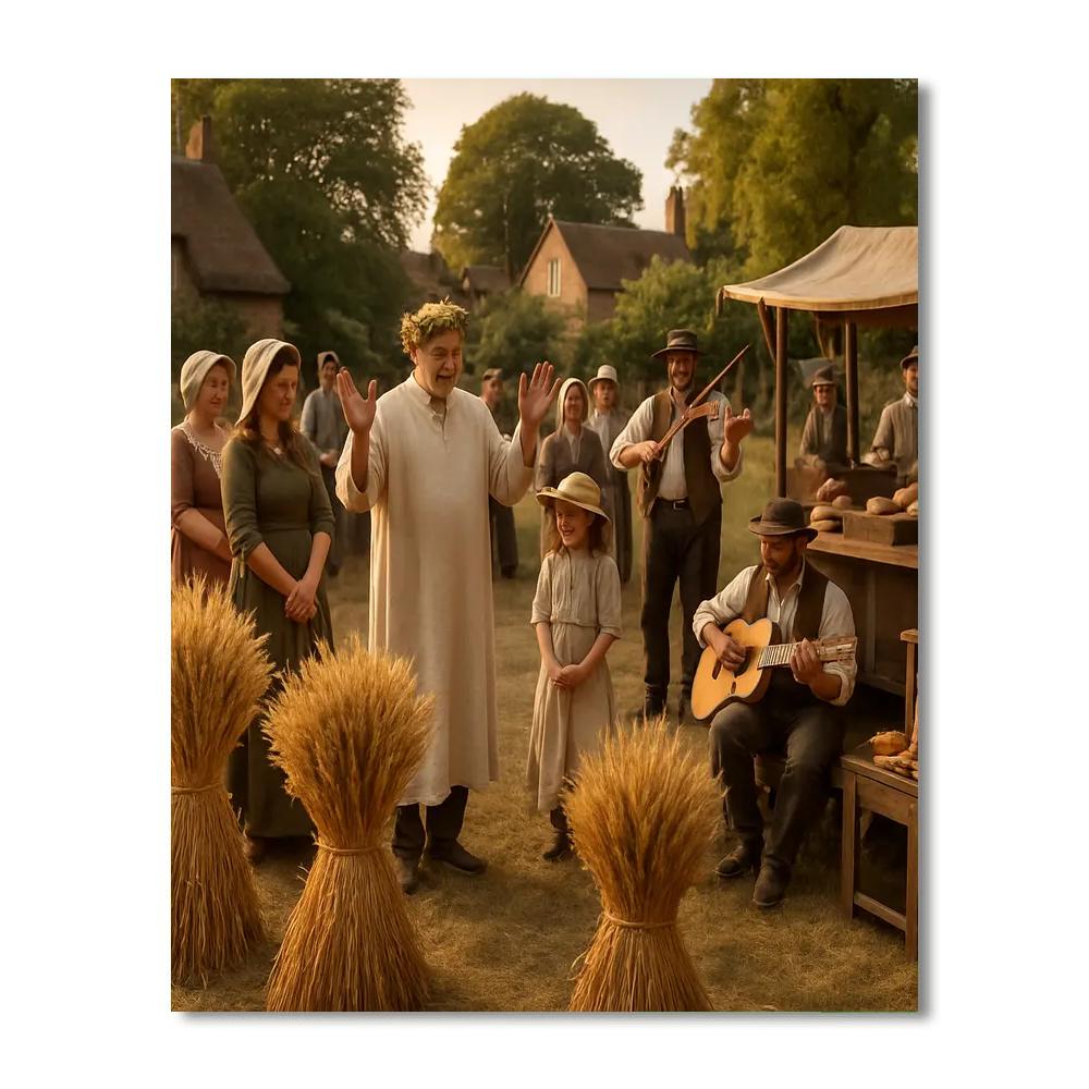 Lammas Harvest Blessing In Village paint by numbers