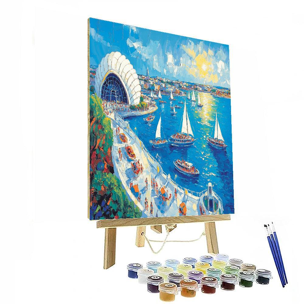 Circular Quay Ferries And Opera House Sydney Australia Paint by numbers kits